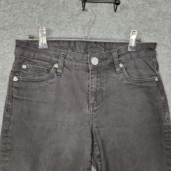 KUT FROM THE KLOTH KP011MB2 Black Mid Rise Bootcut Stretch Denim Jeans SIZE 2 - Picture 3 of 14